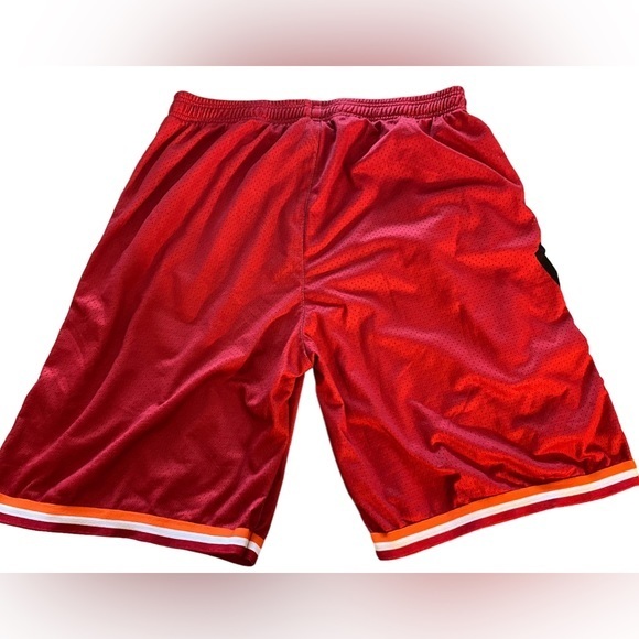 Miami Heat Mitchell & Ness Size 2XLT‎ Spellout Athletic Shorts Red & Black - Picture 3 of 7